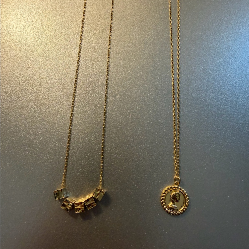 925 Gold Necklace with Charm